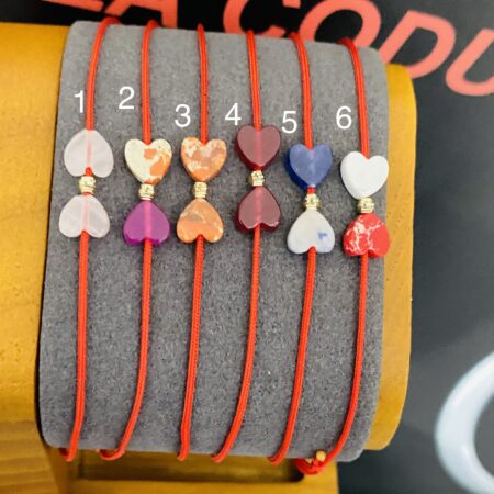 14k gold 2.5mm bead and mix stone heart