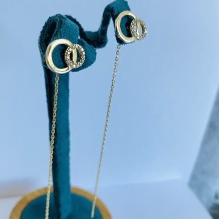 14k gold long 8cm earrings 15E0114