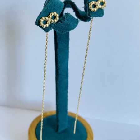 14k gold long 8cm earrings 11E0317L