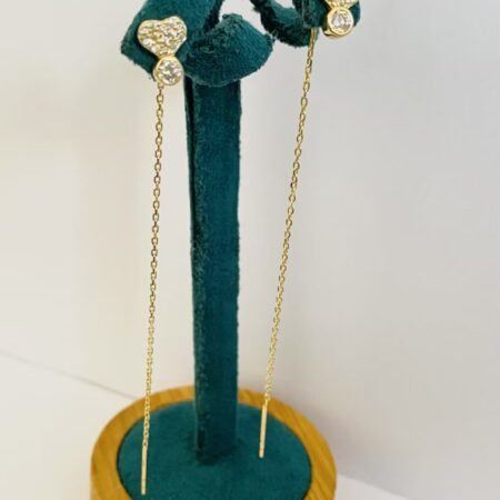 14k gold long 8cm earrings 11E00137L