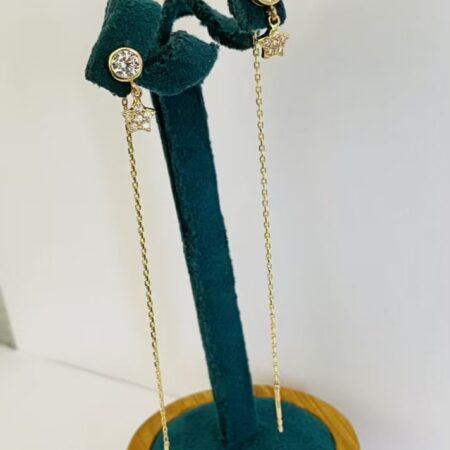 14k gold long 8cm earrings 15E0154L