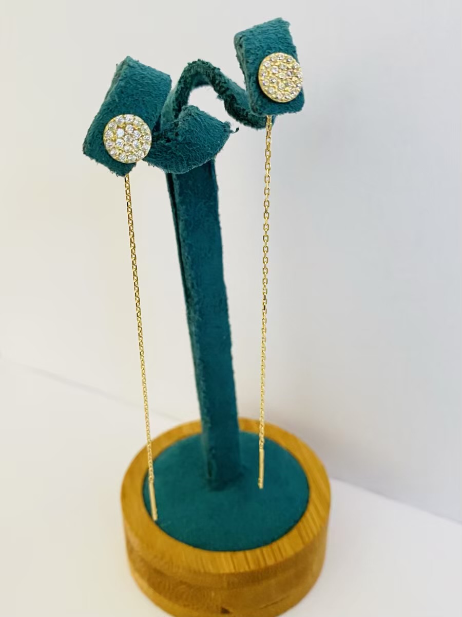 14k gold long 8cm earrings 15E0145L