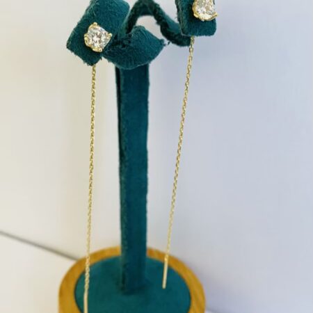 14k gold long 8cm earrings 11E024L