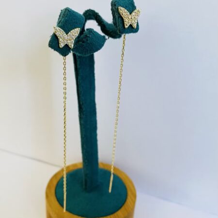 14k gold long 8cm earrings 11E0062L