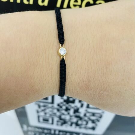 fine style 14k gold round stone with string bracelet NC-2-G15L1