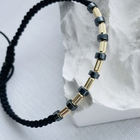 14k gold 5mm beads and 4mm 2mm hematite beads HM102