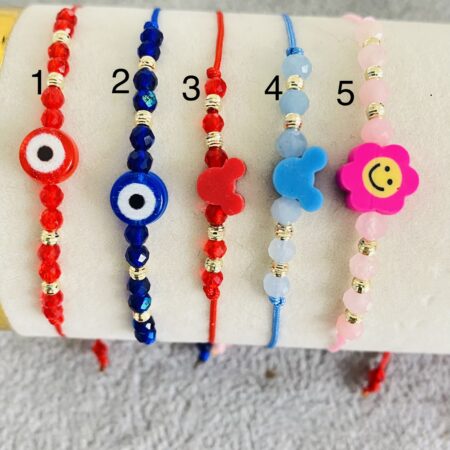 14k gold 2.5mm beads with different kids pendant NMH098