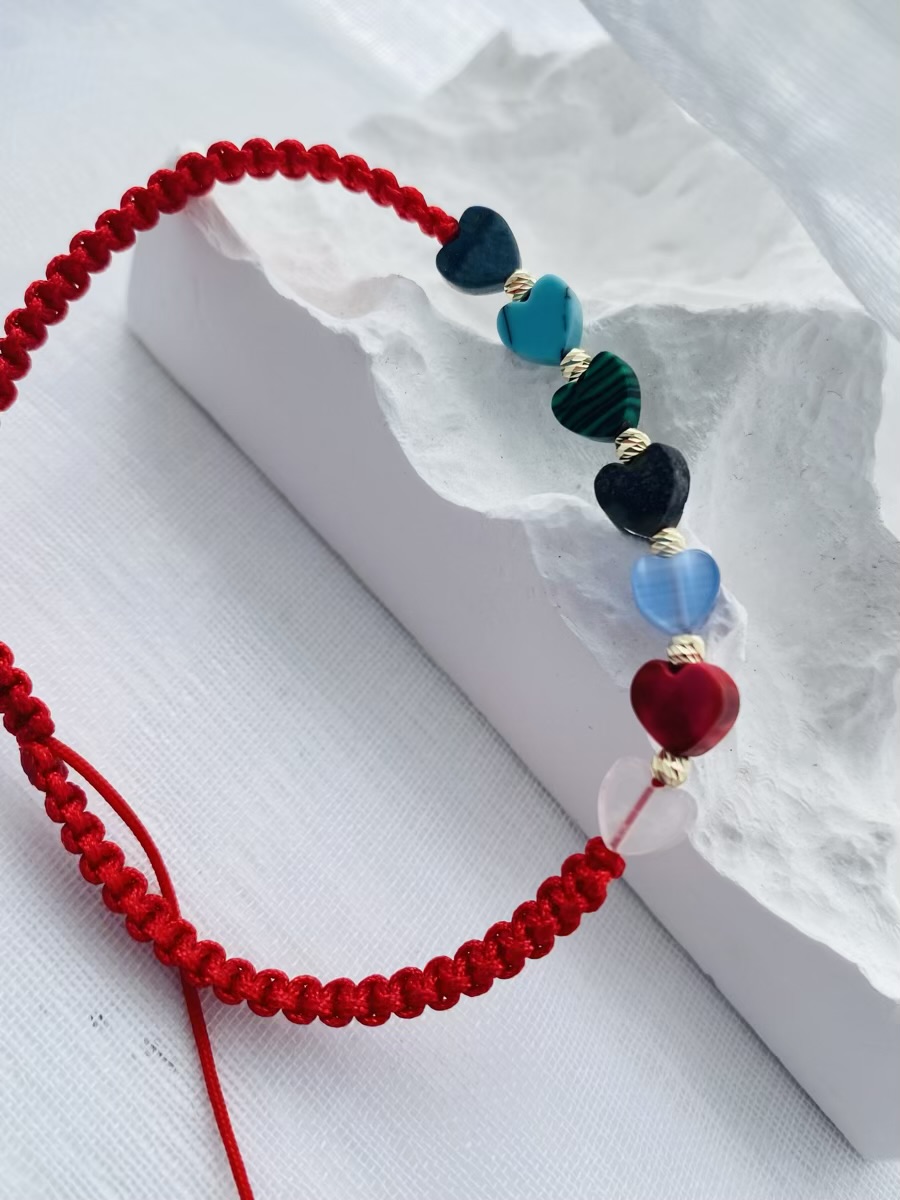 fine style 14k gold black 2.5mm beads , black 8mm with string bracelet NC-2-G15LP7A