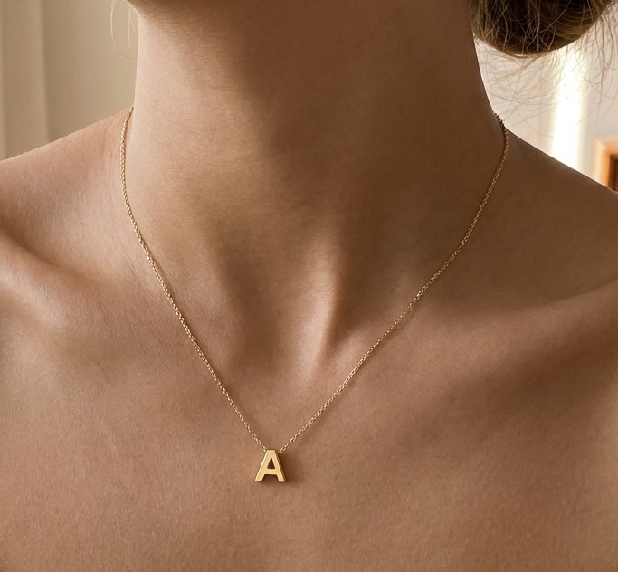 Fine 14k gold necklace 26APL00-12