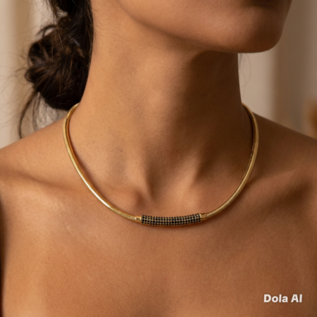 14k gold elastic chain NEC9