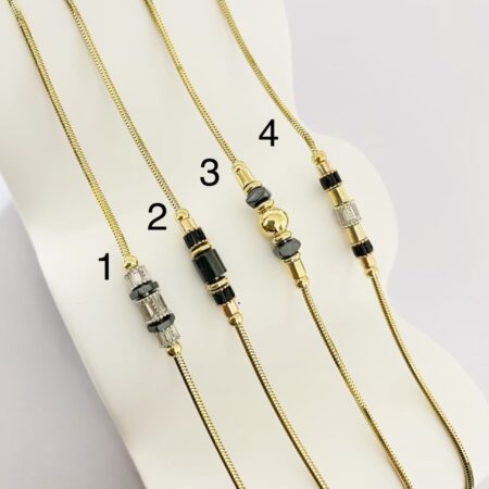 14k gold bracelet and hematite beads HGN9A