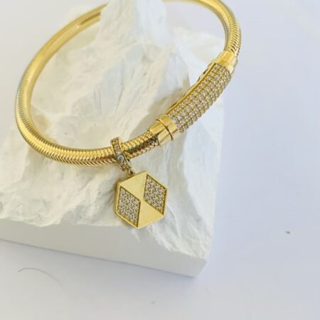 14k Gold Elastic Bracelet Brdcm36A