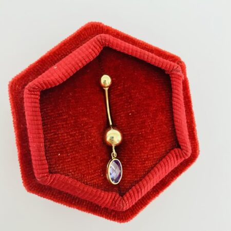 14k gold belly piercing 25bm054C