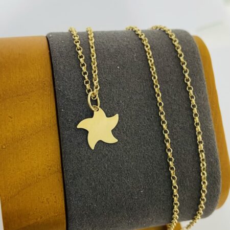 Fine 14k gold necklace 35cm 26MAY75