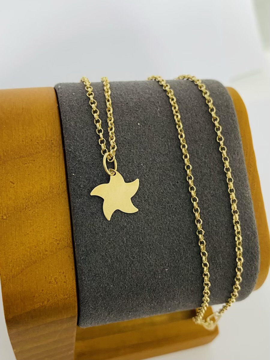 Fine 14k gold necklace 35cm 26MAY75