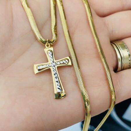 14k gold chain and cross CS-AR