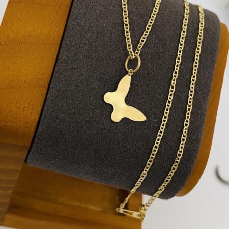 Fine 14k gold chain and pendant 26MAY844
