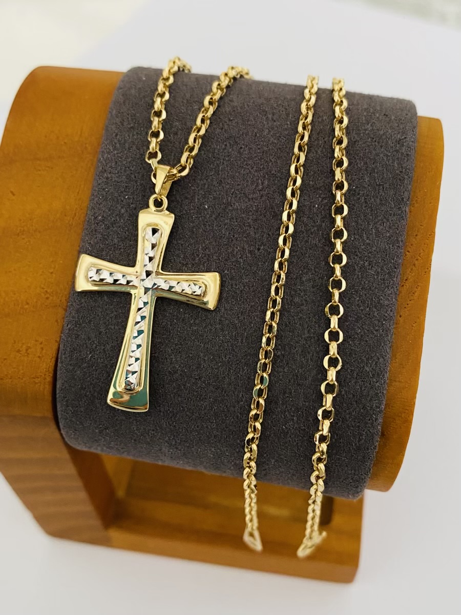 Fine 14k gold chain and pendant 50cm 26MAY845A