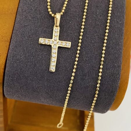 14k  gold  Chain and Pendant 45cm 25OCTB071