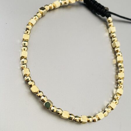 14k gold bracelet with 2.5mm  and 3mm square
