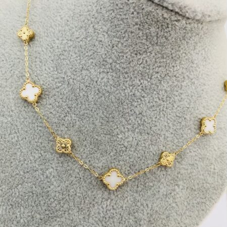 Fine 14k gold pink  necklace NEW COLLECTION B9 -45cm