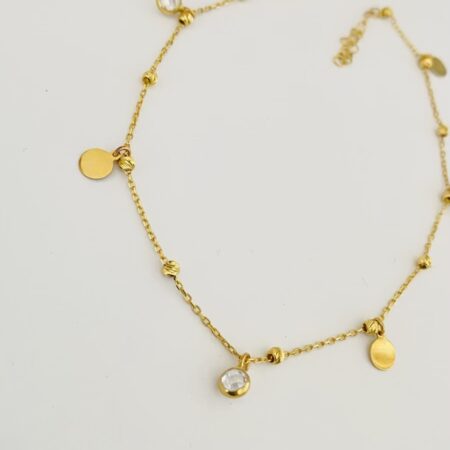 14k gold ankle bracelet 26JL5