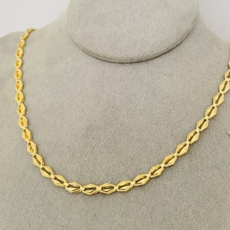 Fine 14k gold chain and pendant 50cm JUN012