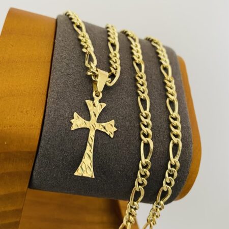 Fine 14k gold chain and pendant 55cm JUN023