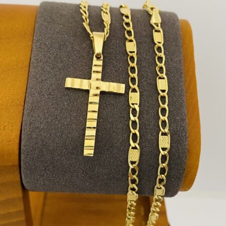 Fine 14k gold chain and pendant 60cm JUN028