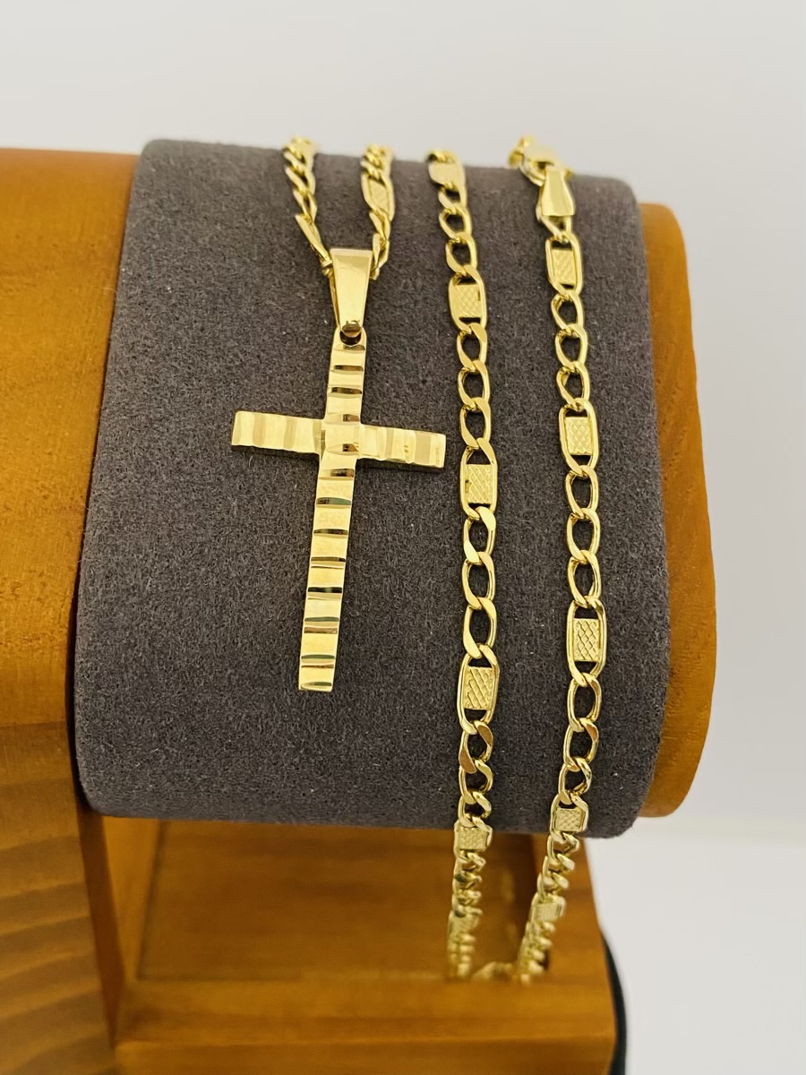 Fine 14k gold chain and pendant 60cm JUN028