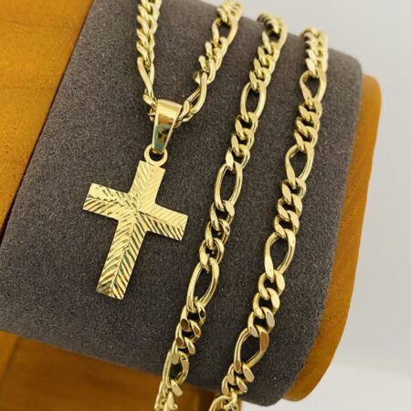 Fine 14k gold chain and pendant 60cm JUN030