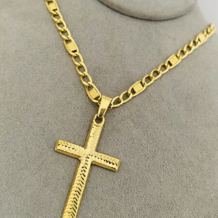 Fine 14k gold chain and pendant 60cm JUN032