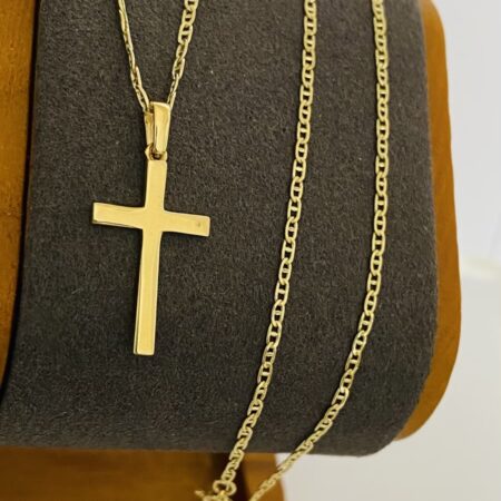 Fine 14k gold chain and pendant 50cm JUN050
