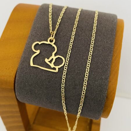 Fine 14k gold chain and pendant 50cm JUN054