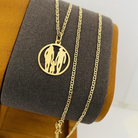 Fine 14k gold chain and pendant 50cm JUN055