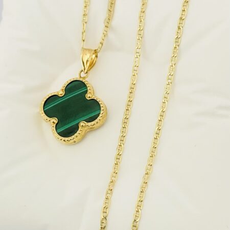 Fine 14k gold chain and pendant 45cm JUN0101