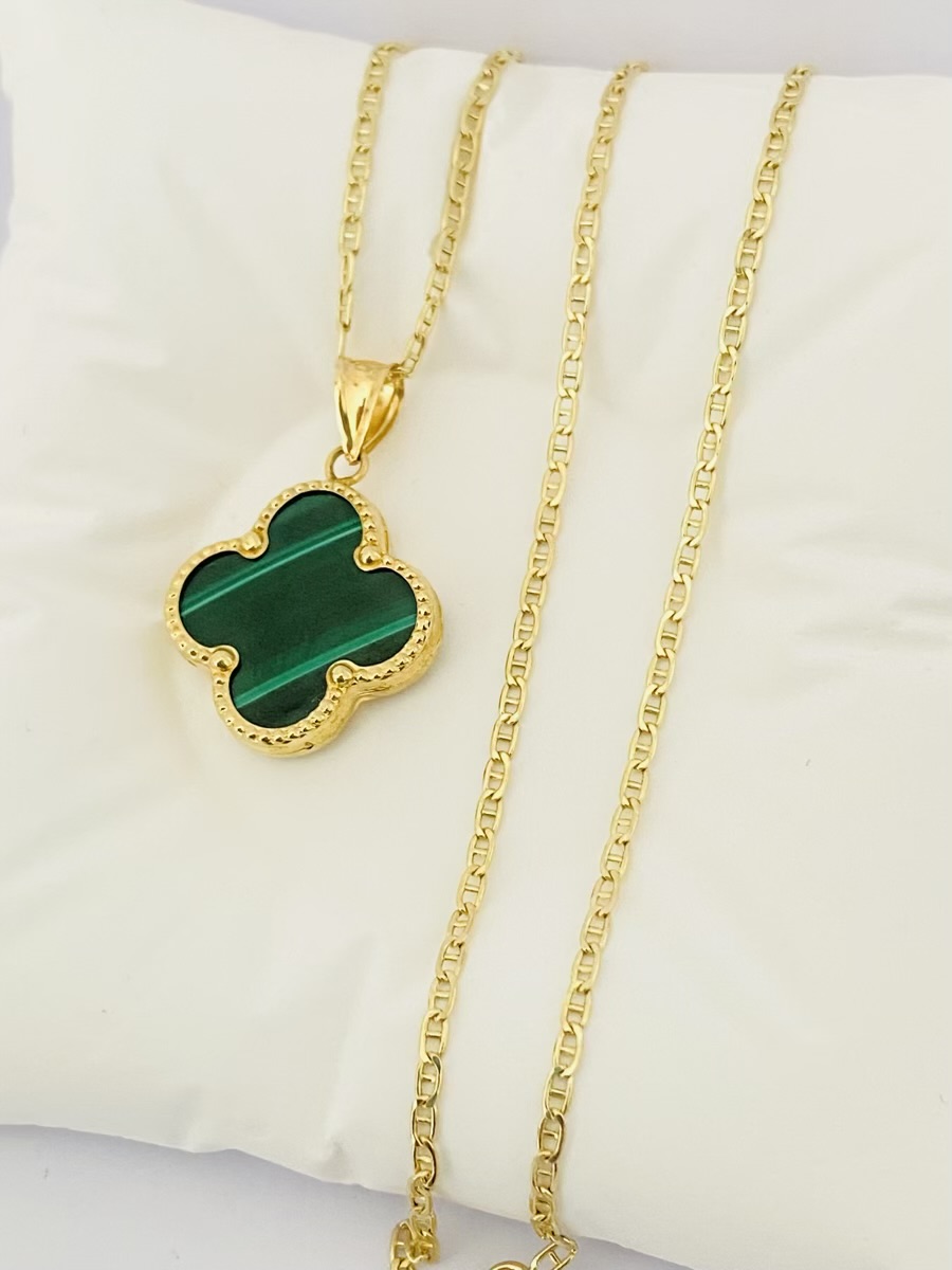 Fine 14k gold chain and pendant 45cm JUN0101