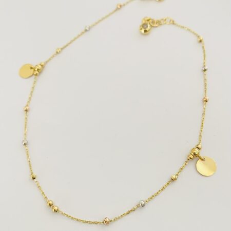 14k gold ankle bracelet 26JW-01